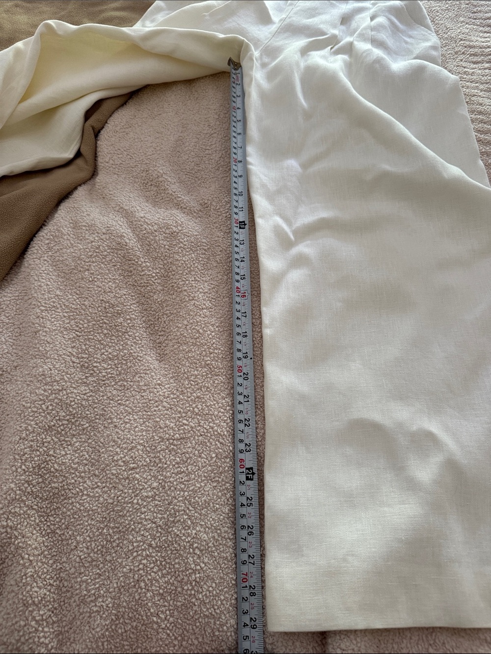 Women's White Linen Wide-Leg Pants size 4 excellent condition. - Picture 7 of 9